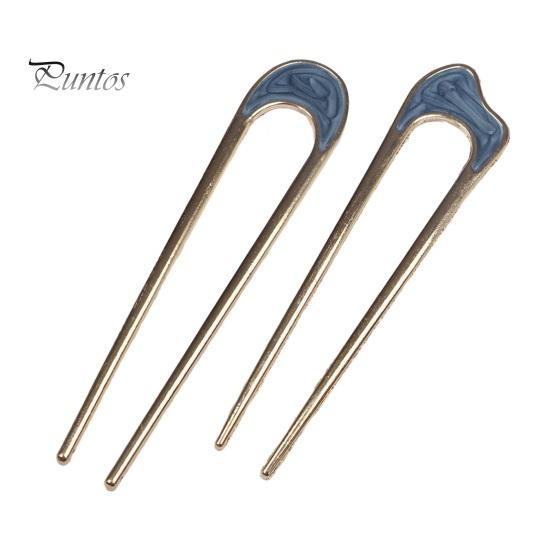 

2 шт. вилка для волос французские прически U-образная заколка для волос прочная ракушка палочка для волос универсальный аксессуар для волос синий