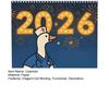 Nurse Goose Wall Calendar 2026 12-Month Themed Design Daily Events Organizer Coil Binding Thick Paper Desk Calendar for Daily Planning