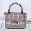 girls Grid Mini Crossbody Fresh Sweet PVC Jelly Bag Wholesale Foreign Trade Crossbody Purse With Lock Buckle Chain Candy Color