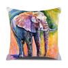 Watercolor Animals Cushion Cover 45X45Cm Cartoon Animals Portrait Printed Throw Pillow Cover Home Decorative Pillowcase For Sofa