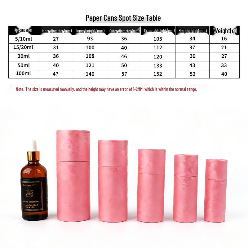 Kraft Paper Tube for Essential Oil Dropper Bottle - Round, Thickened Storage & Gift Box