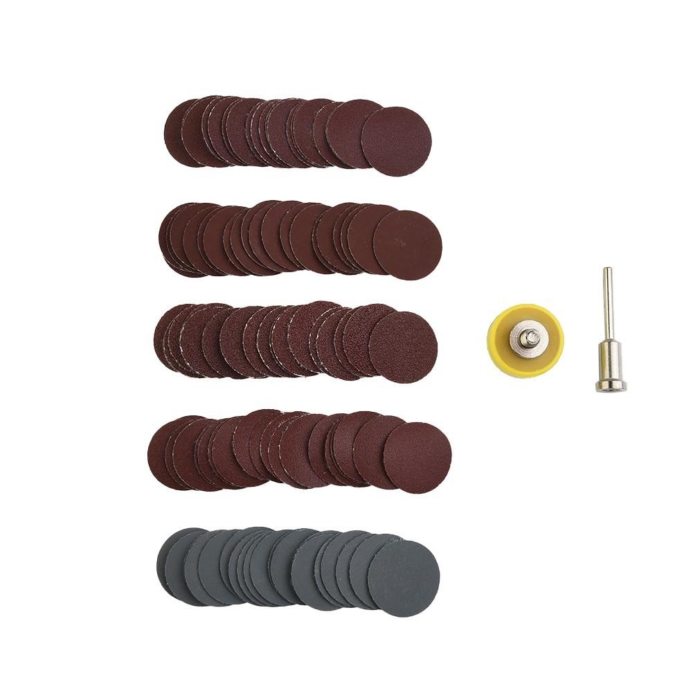 100psc 1"(30mm) 100-3000 Grit Hook&Loop Backed Flocking Sandpaper Polishing Pad