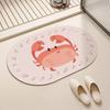 Tappetino assorbente in terra di diatomee per porta del bagno tappetino per WC tappeto per pavimento del WC tappeto per WC