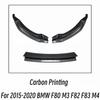 For BMW F80 M3 F82 F83 M4 2015-2020 Front Bumper Lip Chin Splitter Diffuser Spoiler Deflector Protect Guard Car Accessories Part