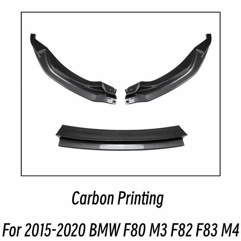 For BMW F80 M3 F82 F83 M4 2015-2020 Front Bumper Lip Chin Splitter Diffuser Spoiler Deflector Protect Guard Car Accessories Part
