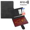 Rfid Buckle Passport Cover Pu Leather Man Women Travel Passport Holder With Credit Card Holder Case Wallet Protector Cover Case