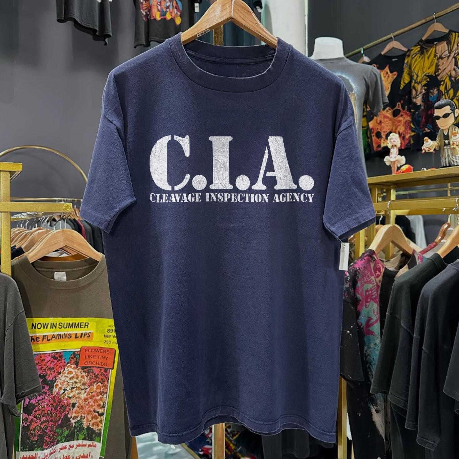 Cia Inspection Agency Rare T-Shirt Navy S S