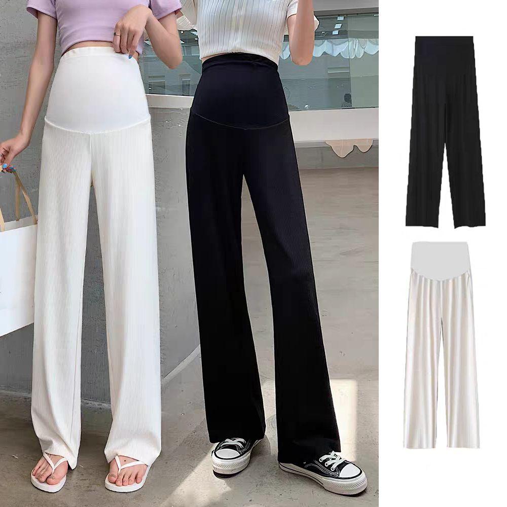 High Waist Straight Leg Pants Loose Wide Leg Pants Woman Fashion Casual Pants Pregnant Female