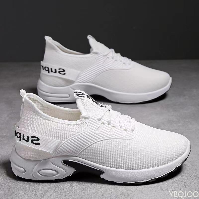 

2025 Spring and autumn fashion new breathable men s casual and comfortable running shoes outdoor lightweight travel shoes 39 білий