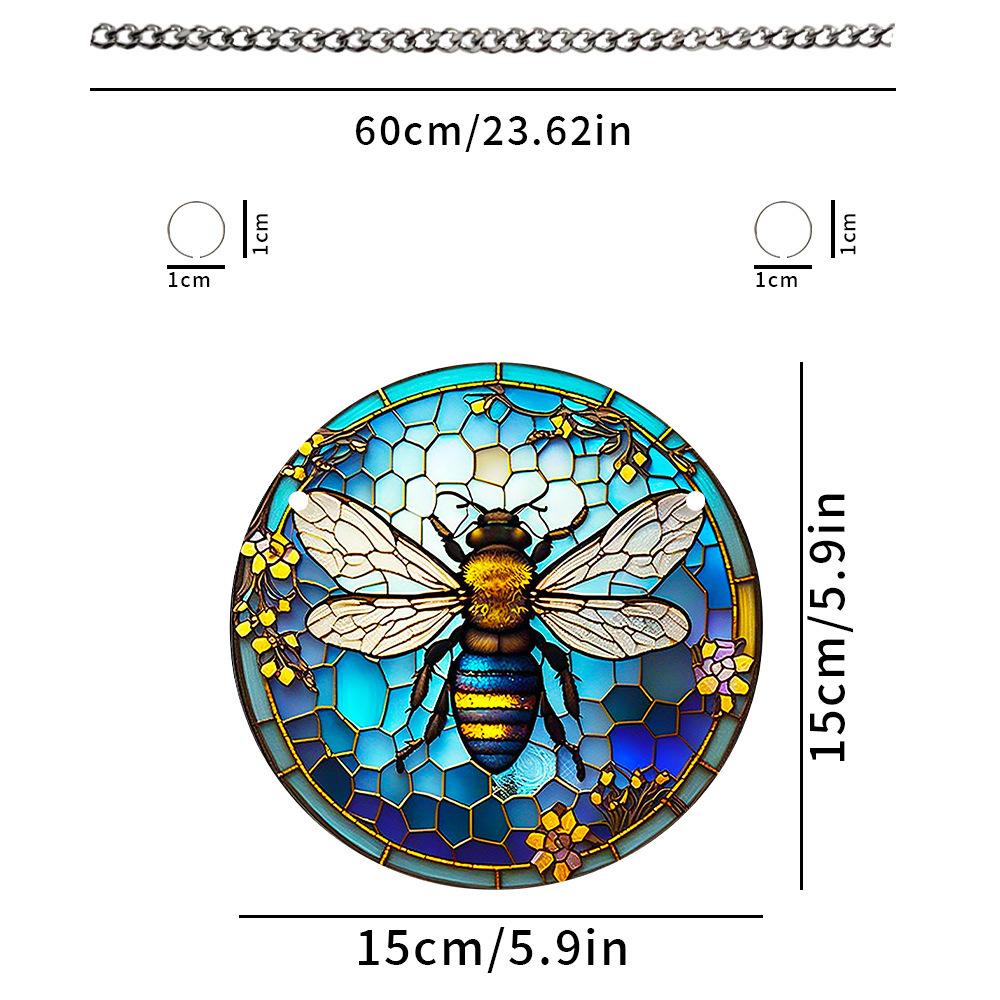 Personalized Butterfly Door Hanging Decor Acrylic Stain Glass Window Hanging Craft Colorful Bedroom Living Room Home Decoration