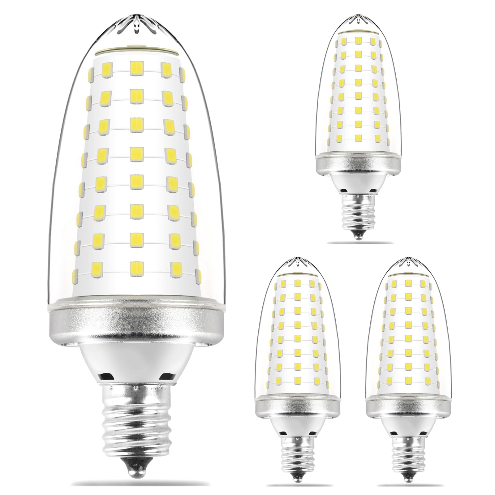 

E17 Omnidirectional LED Bulb, 80W Equivalent, Non-Dimmable, 17mm Base Diameter, High Color Rendering, Clear, Compatible with Sealed Fixtures, 10W,