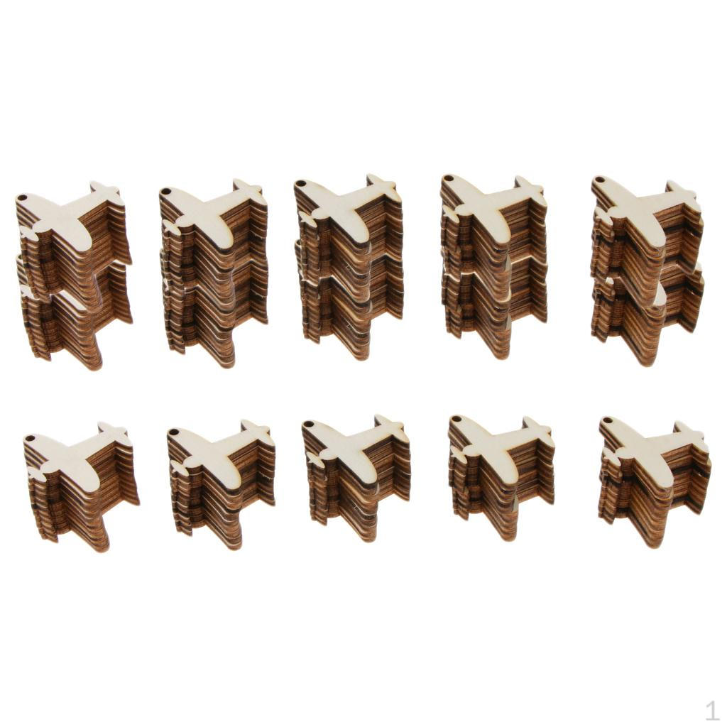 

150 Pieces Blank Wooden Cutout Gift Tags Scrapbooking Embellishements