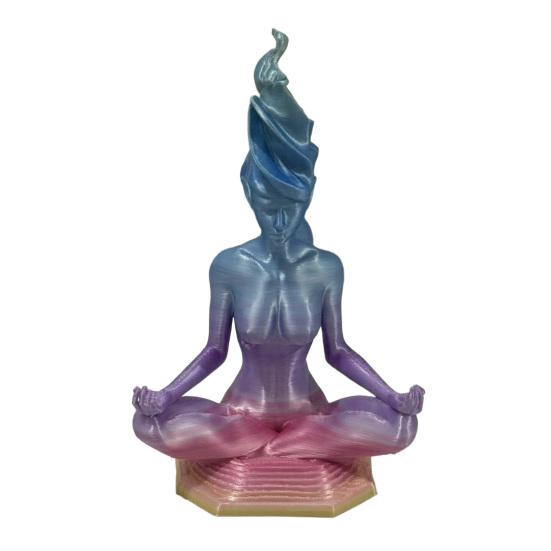 

Meditating Goddess Statue 3D Printed Sitting Nature Goddess Sculpture Spiritual Figurine for Home Room Garden Decor