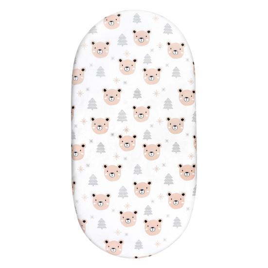 Baby Bed Sheet Easy To Clean Soft Comfortable Cartoon Print Baby Bassinet Sheets Cover for Home Bedroom