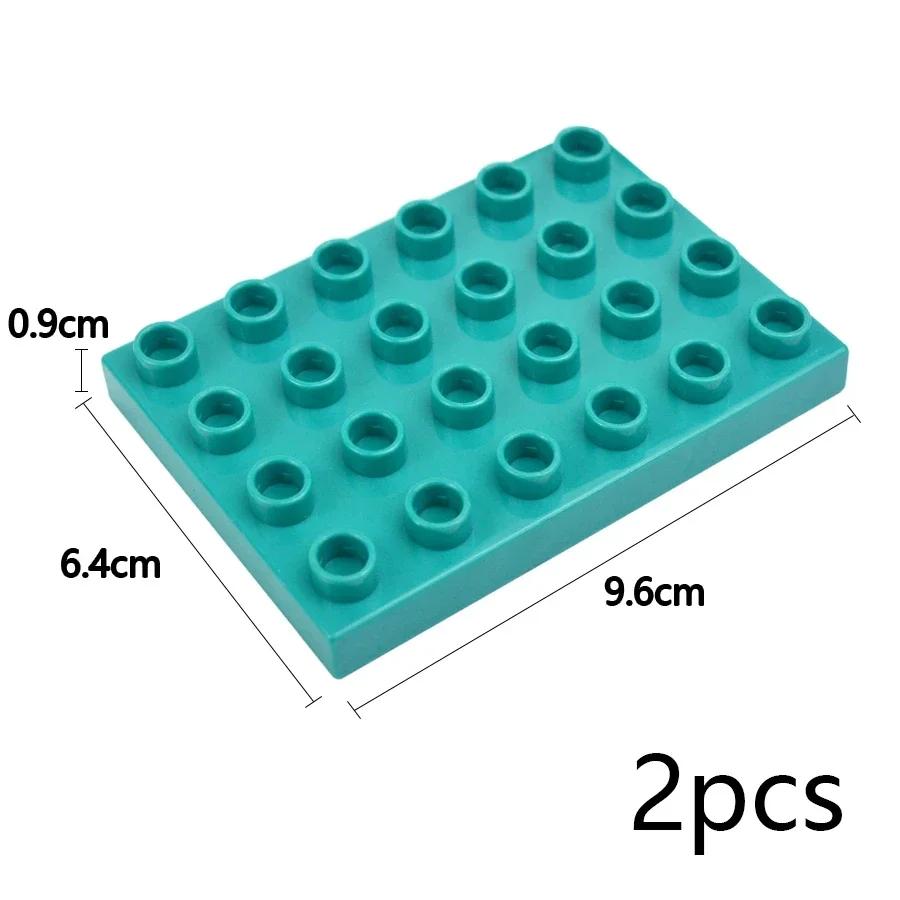 Double Sided Plate Creative Large Particle Double Floors Building Block BasePlate DIY Bricks Compatible Big Size Kid Toy Duploes