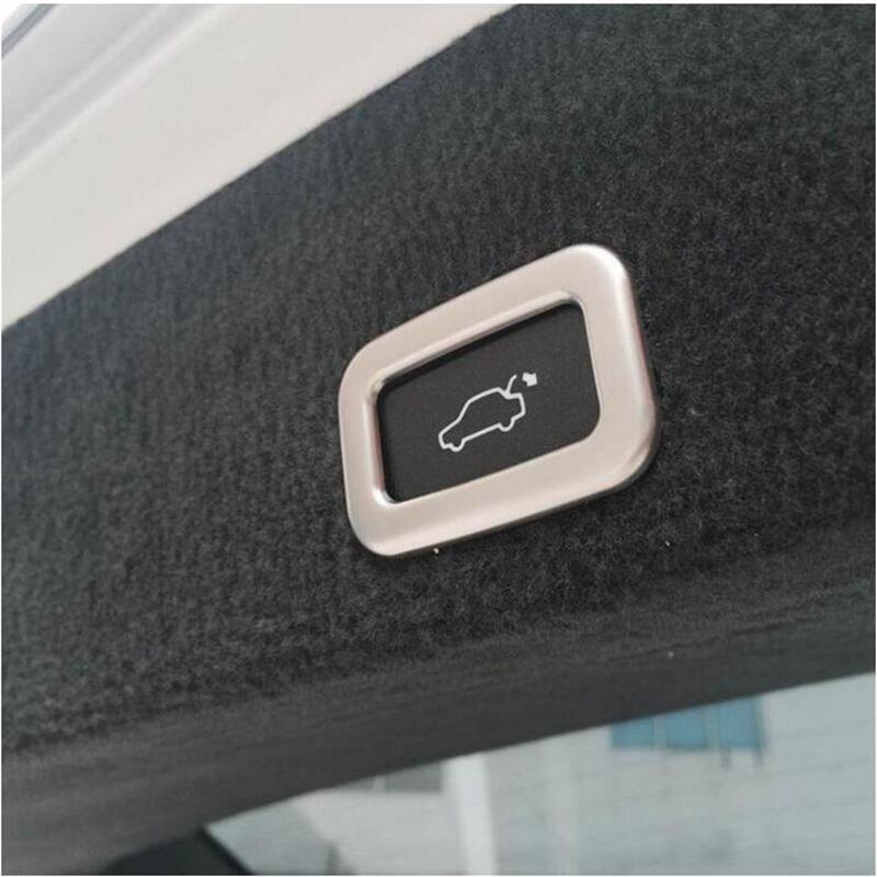 Car Styling Stainless Steel Trunk Electric Switch Buttons Decorative Frame Suitable For Volvo
