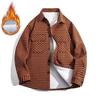 Herbst- und Wintermode Verdickte karierte Woll-Lammfelljacke Lockeres Oberteil