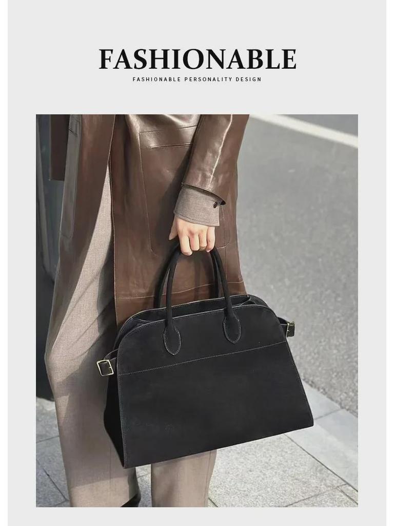 The Row – Margaux 15 – Tragetasche aus Wildleder im Retro-Look