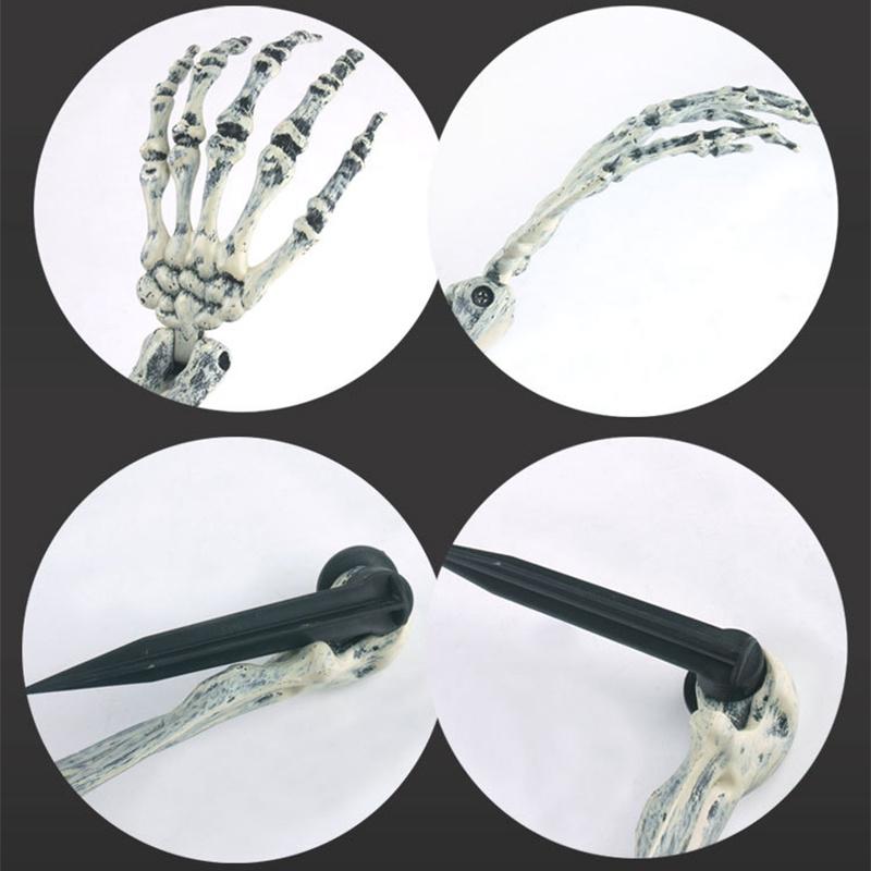 Gruseliger Halloween-Horror Lebendig Begraben Skelett Schädel Arme Für Garten Rasen Deko