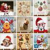 Christmas Shower Curtain With Hooks Durable Waterproof Bathroom Decor Santa Claus
