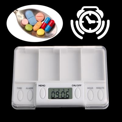Przypomnienie o pigułkach Alarm medyczny Timer Skrzynka elektroniczna Organizer 4 siatki