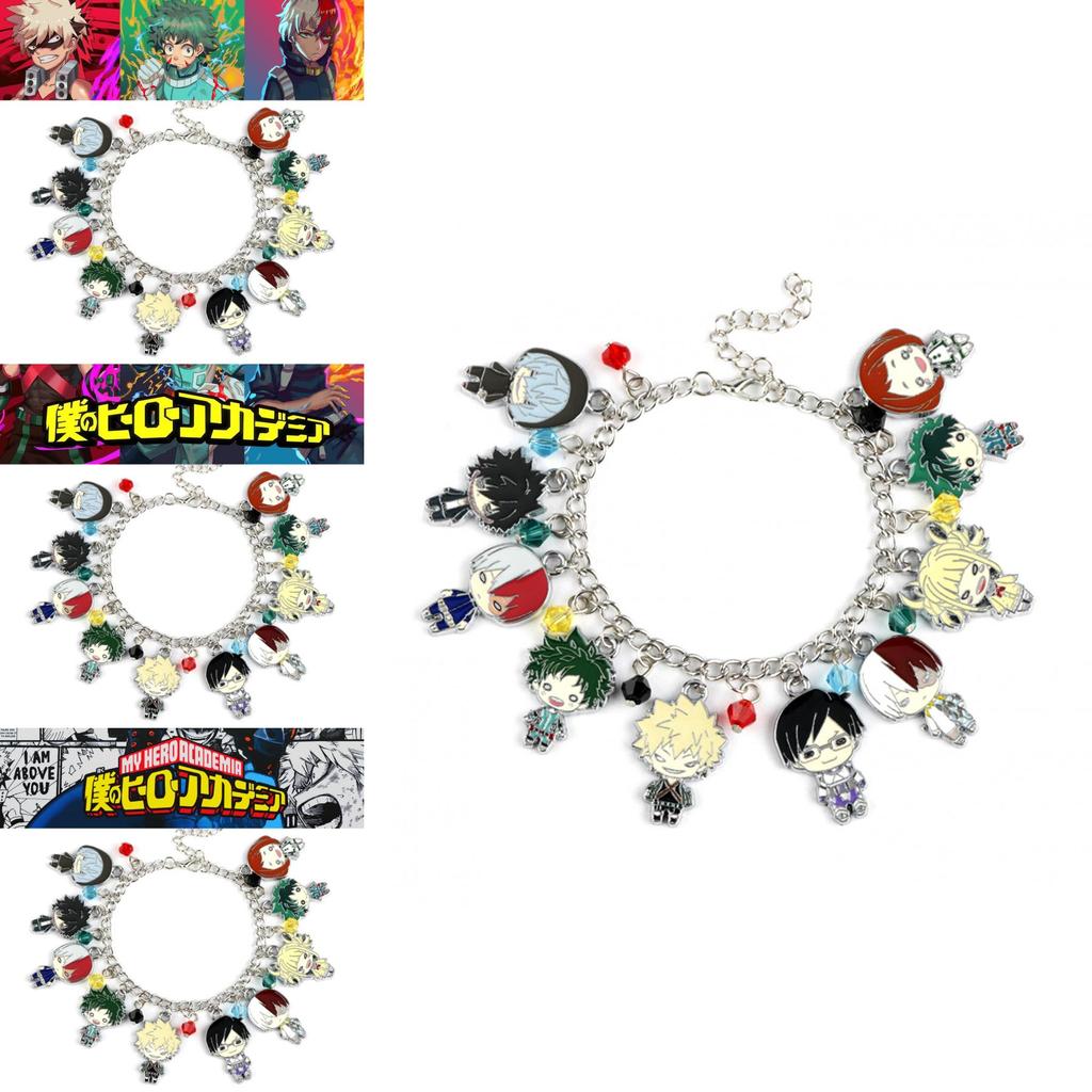 Alloy Cartoon Character Bracelet Set Unique My Hero Academia Accessories