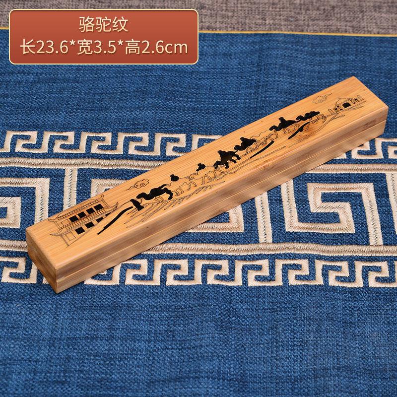 2.2*22cm 3mm Öffnung Sandelholz Räuchergefäß Holz Bambus Räuchergefäß Kreatives Adlerholz Rechteckiges Räucherbrett Schnitzerei