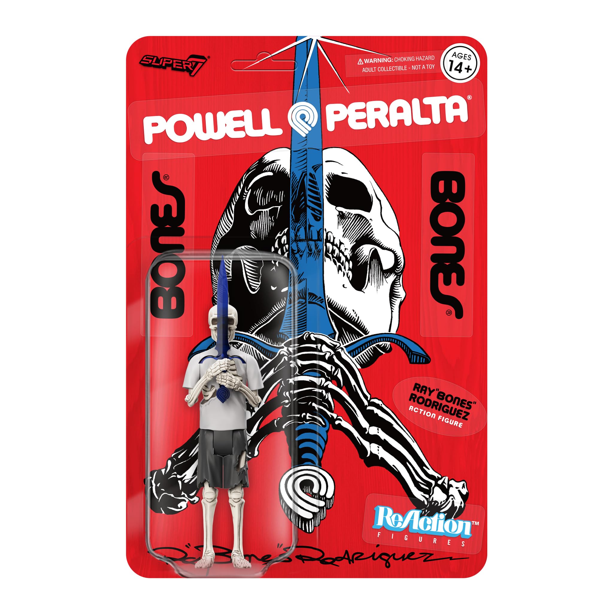 

Super7 Powell-Peralta Rayborn Rodriquez - 3.75 Powell-Peralta Action Figure with Accessories, Classic Skateboard Collection and Retro Toys