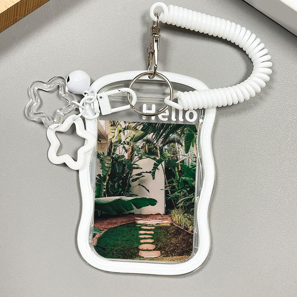 Silikon Fotokartenhalter Kpop Fotokartenhalter mit Schlüsselanhänger Ausweishalter Anhänger Schlüsselanhänger Studentenausweishüllen