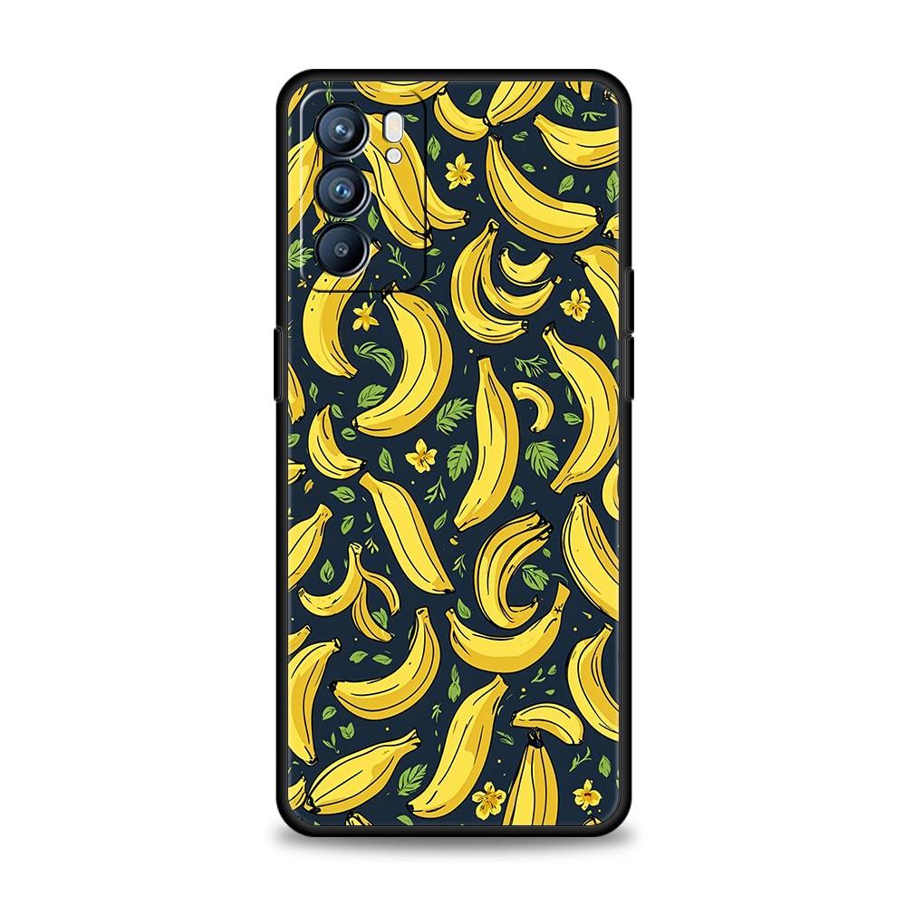 

Funny Bite Apple Banana Phone Case For Oppo Reno 13 12 11 10 7 F Find X5 X6 A98 A80 A79 A78 A57 A54 A31 A17 Pro Soft TPU Cover Oppo A54 5G
