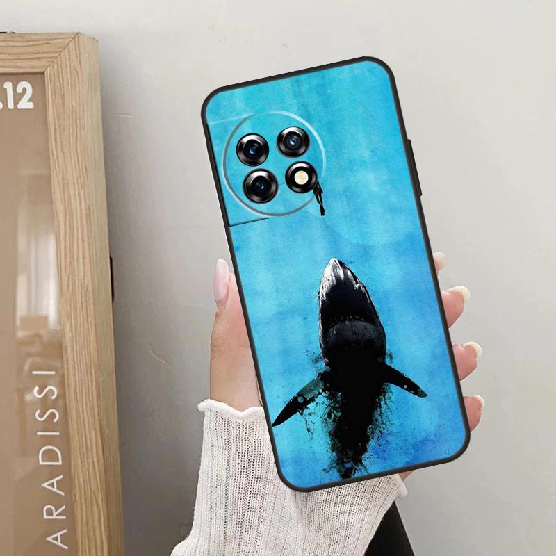 Shark Ocean Fish Case For OnePlus Nord CE 5 3 4 Lite N20 N30 OnePlus 13T 10T 8T 11 12 13 15 R 9 10 Pro Cover