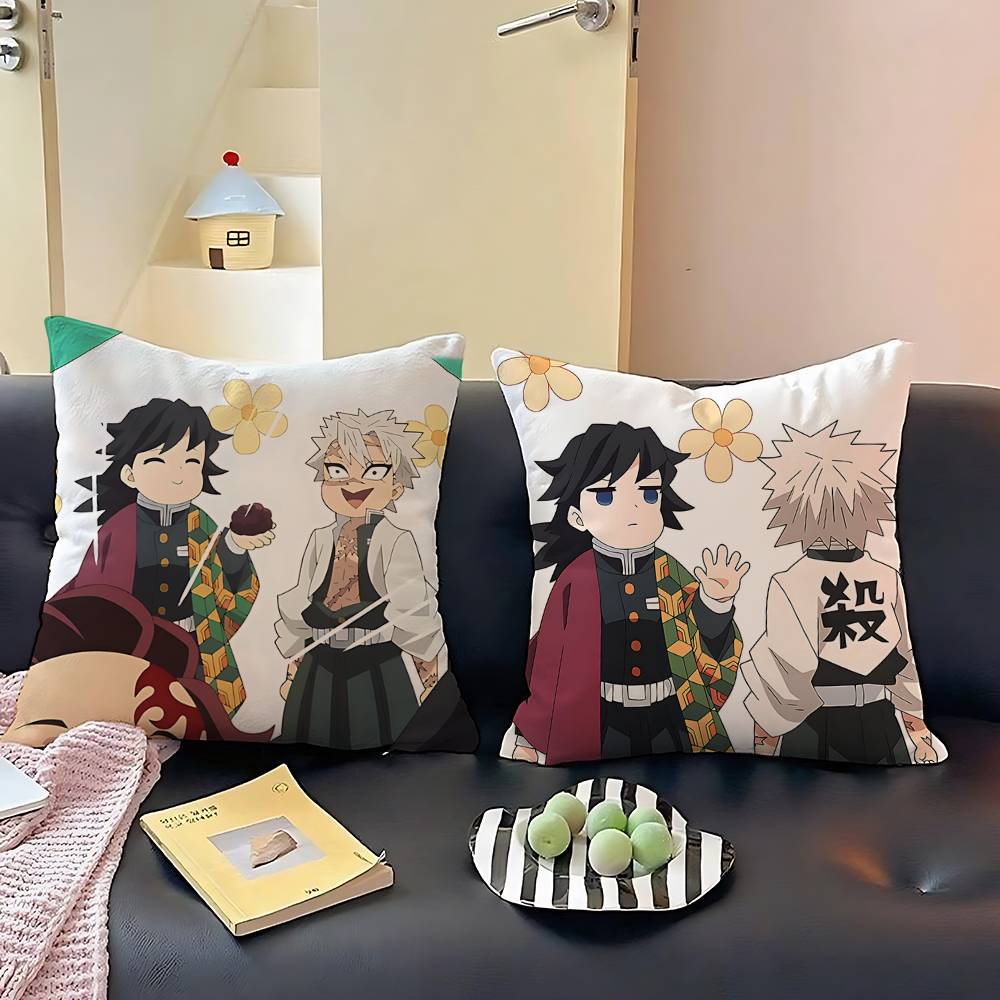SSanemi Shinazugawa GGiyuus Fall Plüschstoff Weiche Kissenhülle Zweiseitiger Druck Kissenbezug Haushaltsgeschenke