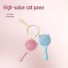 Cute Cat Paw Handheld Cushion Comb & Mirror - Portable Scalp Massage Brush