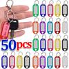 5-50Pcs Multicolor Keychain Key ID Label Tags Luggage ID Tags Hotel Number Classification Card Key Rings Keychain 5 Colors