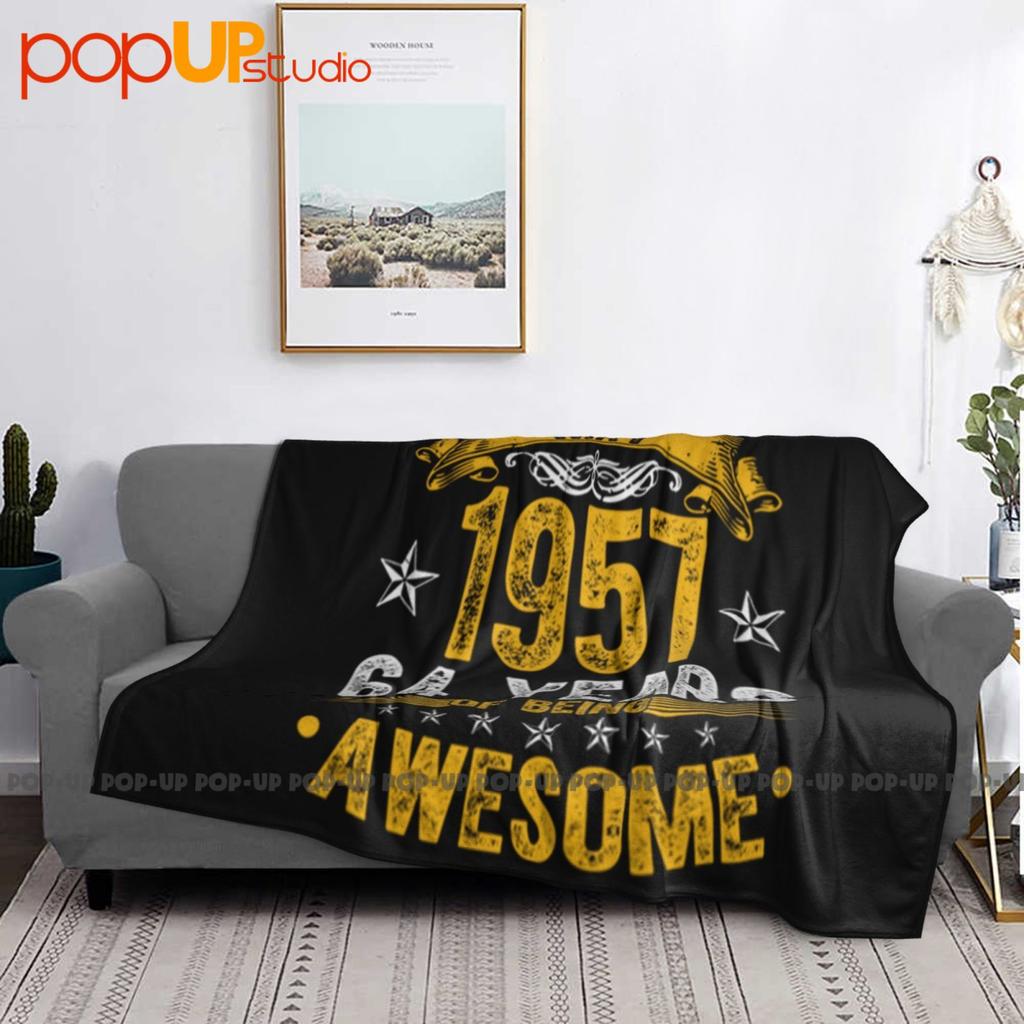 64Th Birthday Decorations May 1957 64 Years Old Ultra-Soft Blanket Quilt Winter Sofa Cover Bed Covers