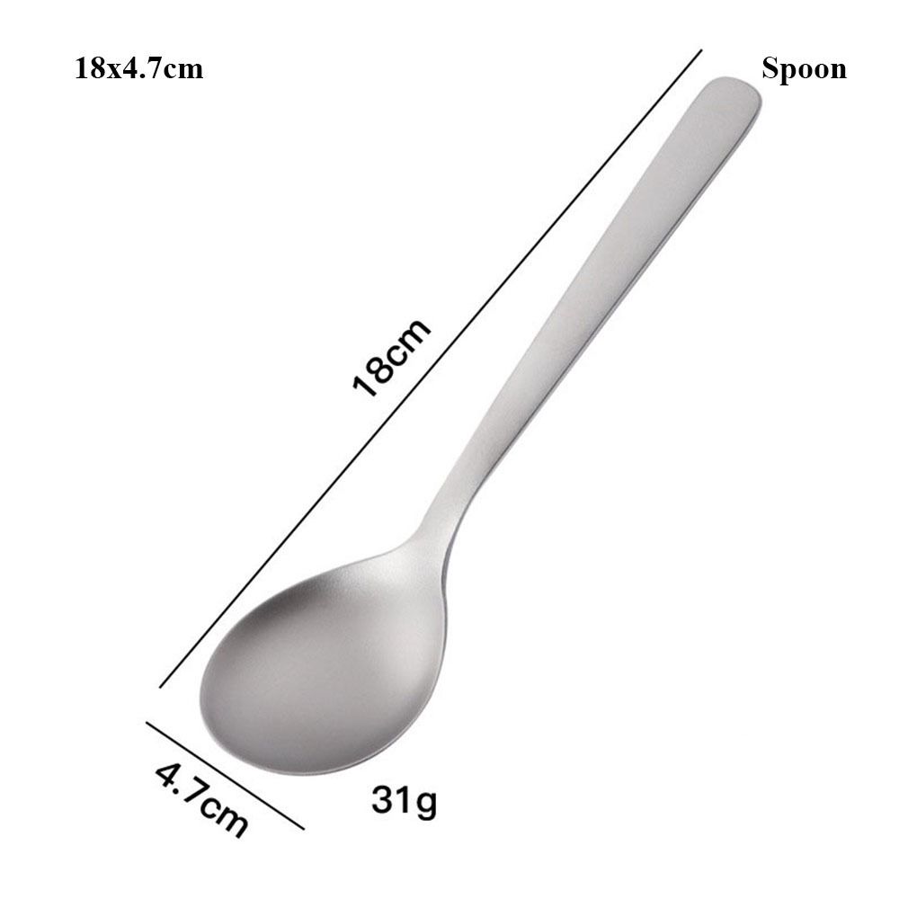 Long Handle Titanium Spoon Environmental Light Titanium Cookware Outdoor Camping Fork  Outdoor Tool