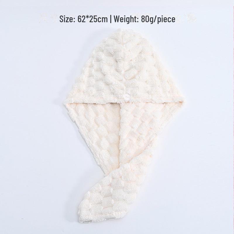 Jieliya Women's Quick-Dry Hair Cap - Thickened, Super Absorbent Baotou Towel, 2024 New Model 231153.