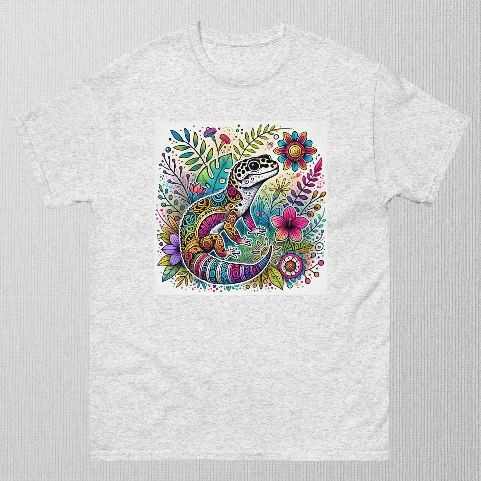Doodle Leopard Gecko Shirt Mango - Pet T Shirt - Unique 237 S разноцветный