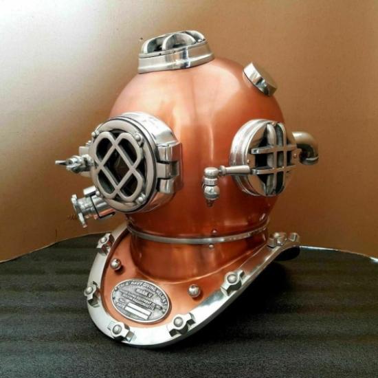 Vintage Boston Taucherhelm US Navy Mark V Scuba Antike Taucherhelm Replik