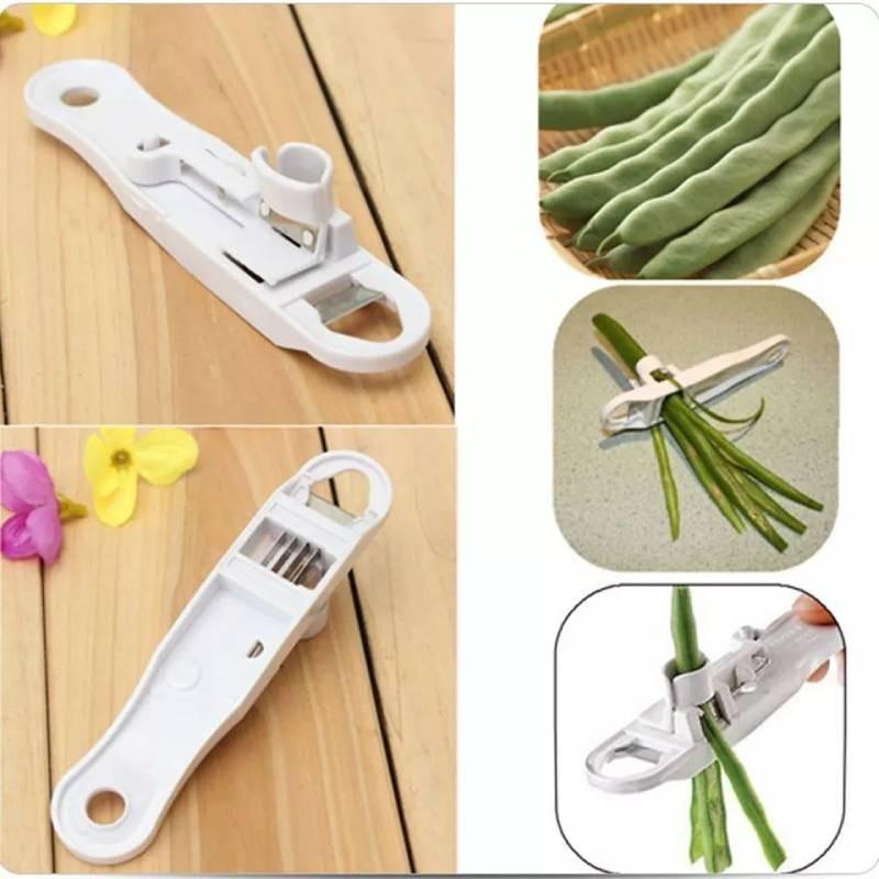 Modern White Kitchen Bean Cutter Multi-functional Bean Strip Slicer Perfect For Home Cooking