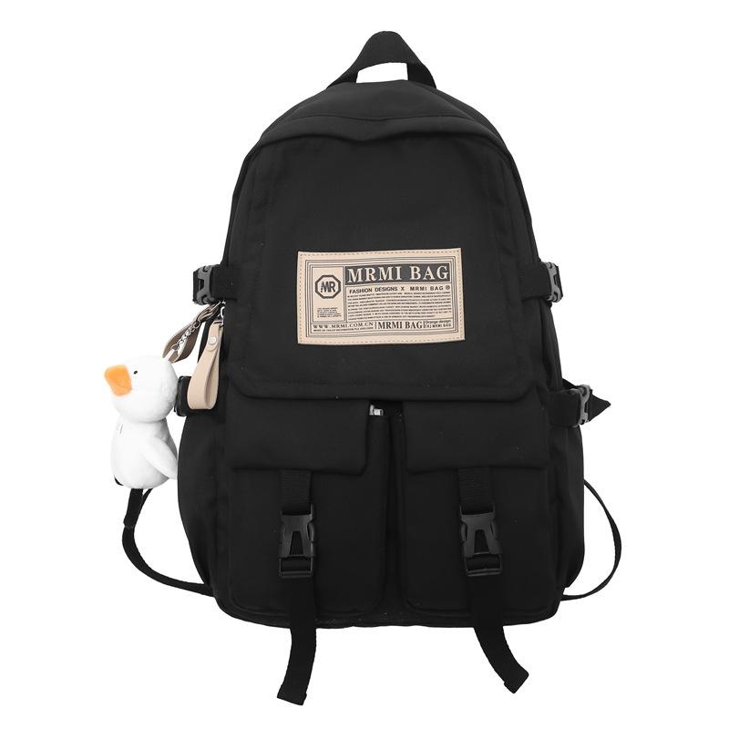 Stream Backpack Boys and Girls Large Capacity Casual Bag High Junior High School Student Burden Reduction Student Backpack