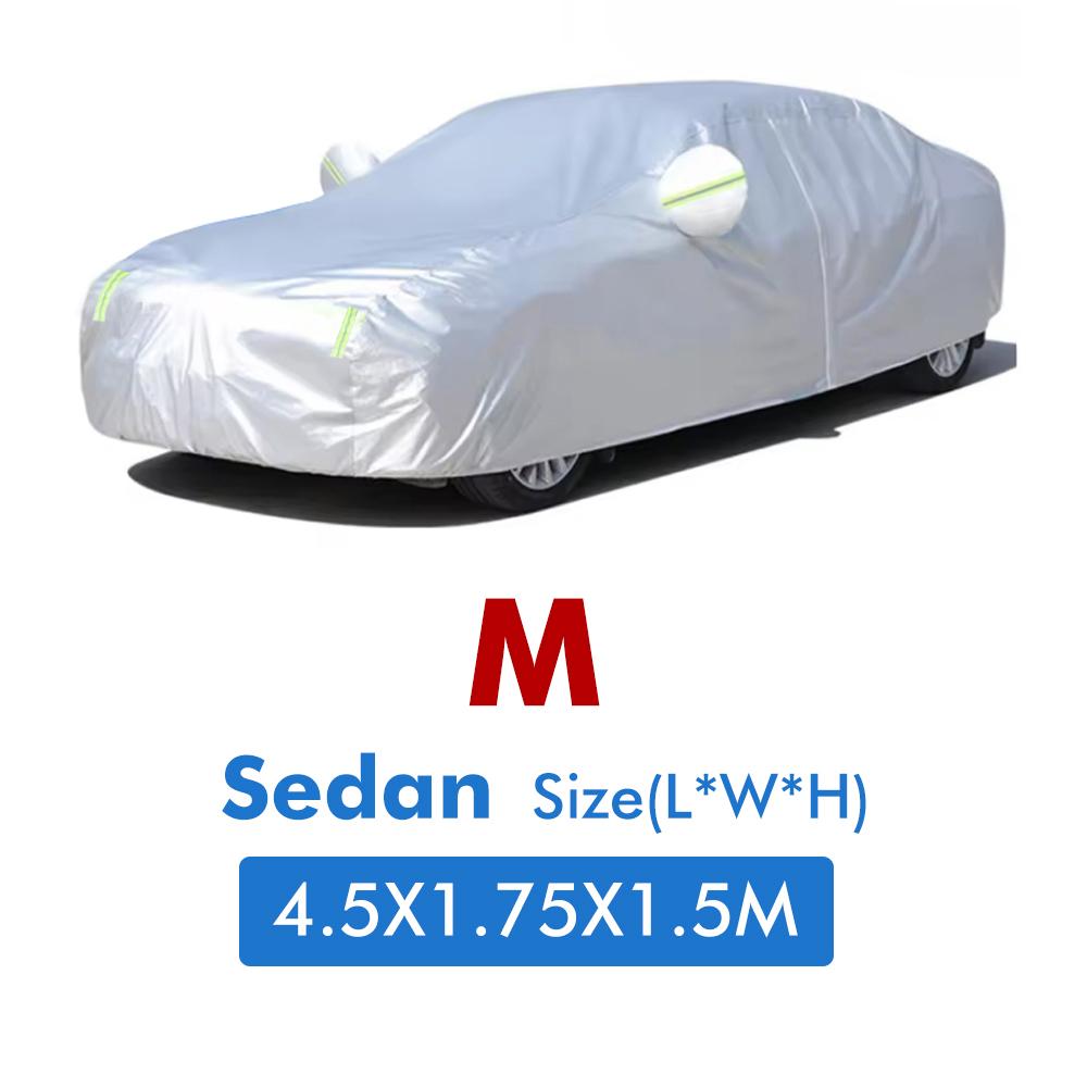 

Car Cover Outdoor Protection Full Exterior Snow Cover Sunshade Dustproof Oxford Protection Cover Universal for Hatchback Sedan Sedan-M-cre