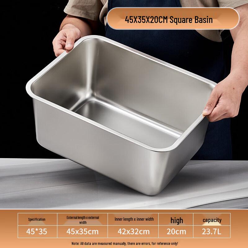 Commercial 304 Stainless Steel Rectangular Food Pan
