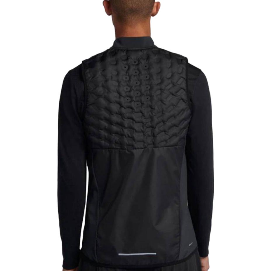 Nike Solid Color Sports Stand Collar Warm Vest Men Vests Black 928502-010