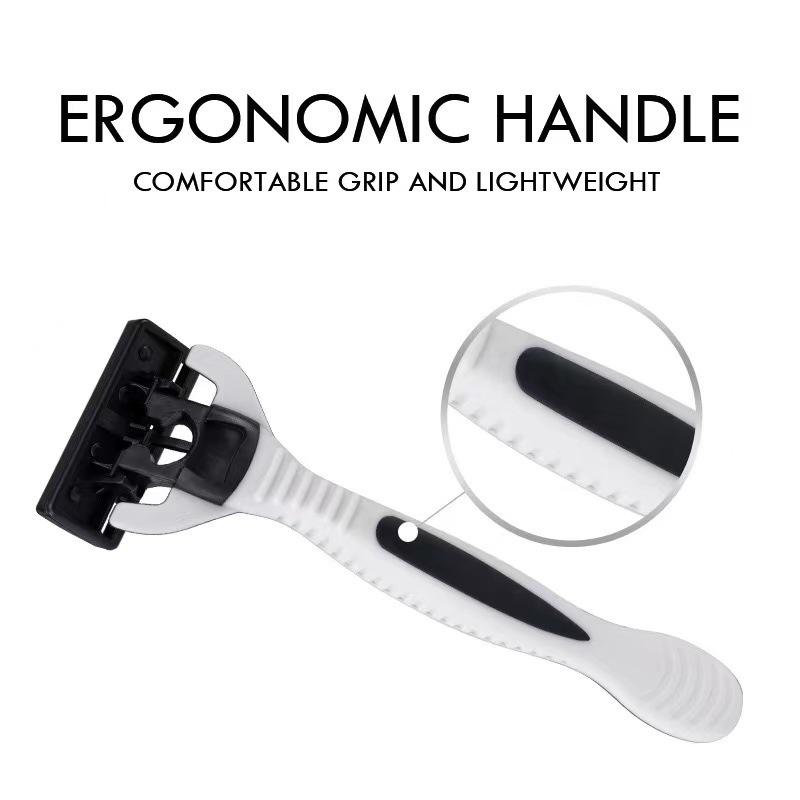 6-Layer Disposable Stainless Steel Razor Blade for Hair Removal 1 handle