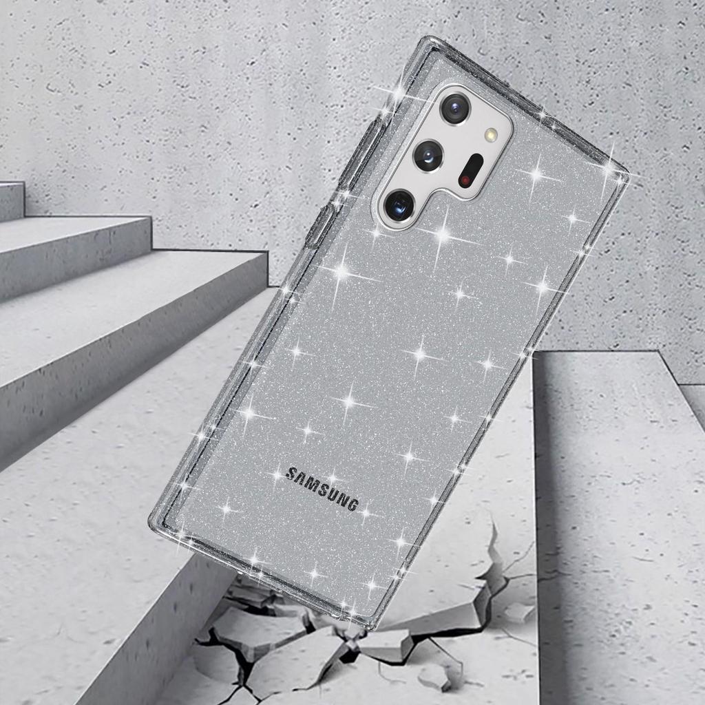 Starry TPU Glitter Phone Case - Fits Samsung Galaxy S24 Ultra, S25, and S23+ - Transparent Terminator Design