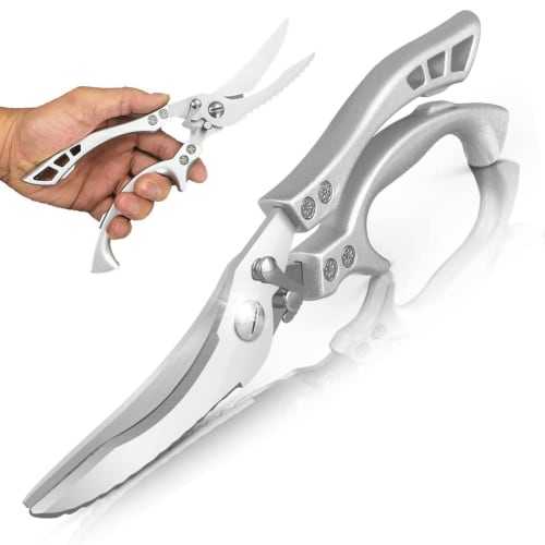 

Irai Utaki Kitchen Scissors, Ambidextrous, Multifunctional, Rust-Resistant Stainless Steel, Dishwasher Safe, Makes Cooking Easy