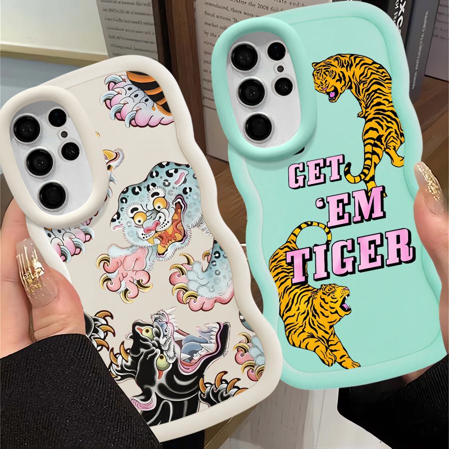 Cool Tiger Soft Phone Cover Case for Samsung Galaxy S22 Ultra A26 A25 S21 S25 S24 S20 FE S23 Plus A35 A55 A34 A24 A36 A54