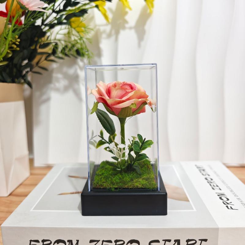 Acrylic Simulated Rose 1Pcs Glowing Flower Gift for Romantic Occasions