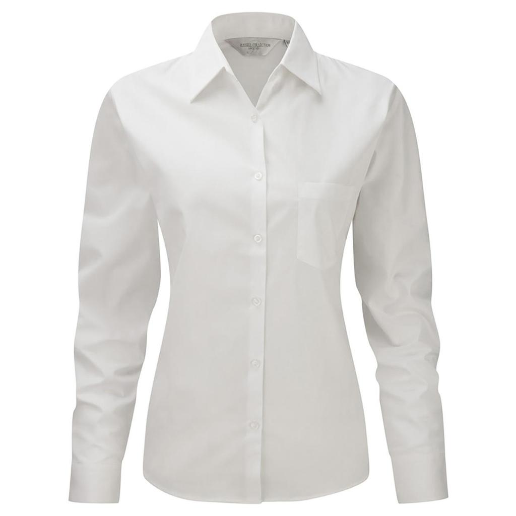 Jerzees Ladies/Womens Long Sleeve Pure Cotton Work Shirt